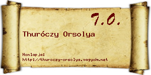 Thuróczy Orsolya névjegykártya