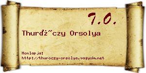 Thuróczy Orsolya névjegykártya