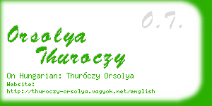 orsolya thuroczy business card