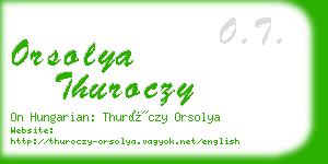 orsolya thuroczy business card